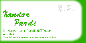 nandor pardi business card